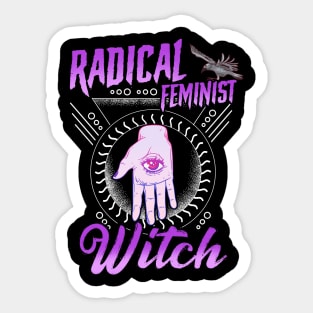 Radical Feminist Witch Halloween Sticker